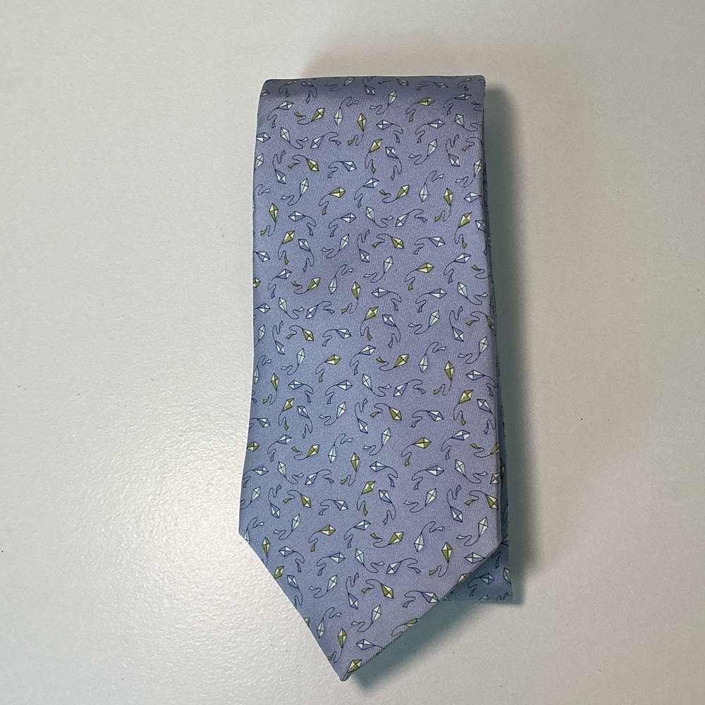 Salvatore Ferragamo Purple Tie with Green Accents